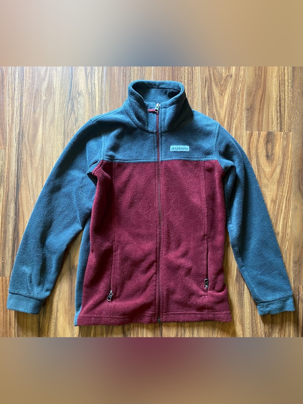 Columbia M 10/12 fleece zip up jacket